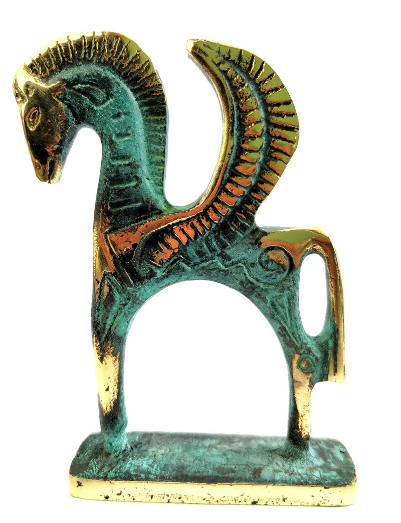 Iconsgr Ancient Greek Bronze Museum Statue Replica of Pegasus (176) - Image 2